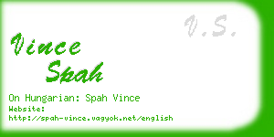 vince spah business card